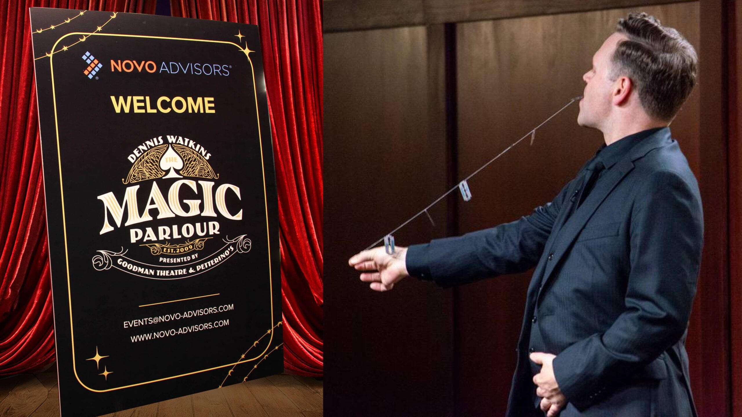 Glass building dome with a but tint with text 