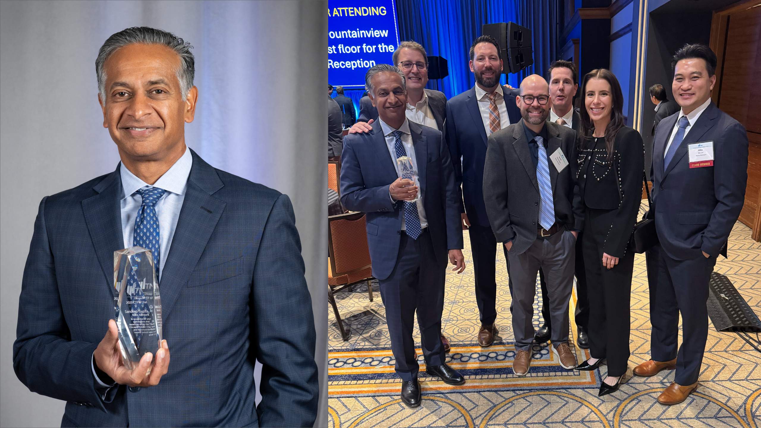 Glass building dome with a but tint with text 